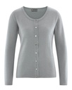 Cardigan in calda lana e cotone biologico donna