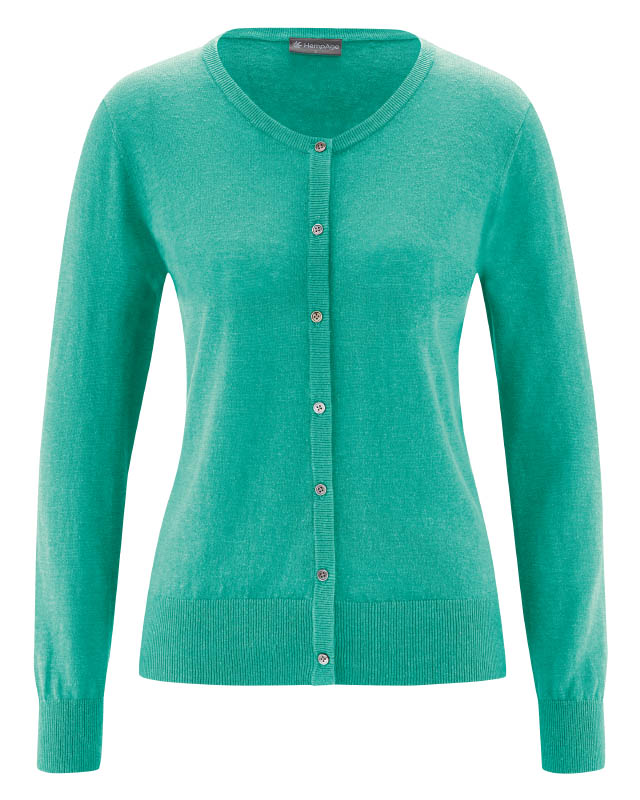 Cardigan estivo in canapa e cotone
