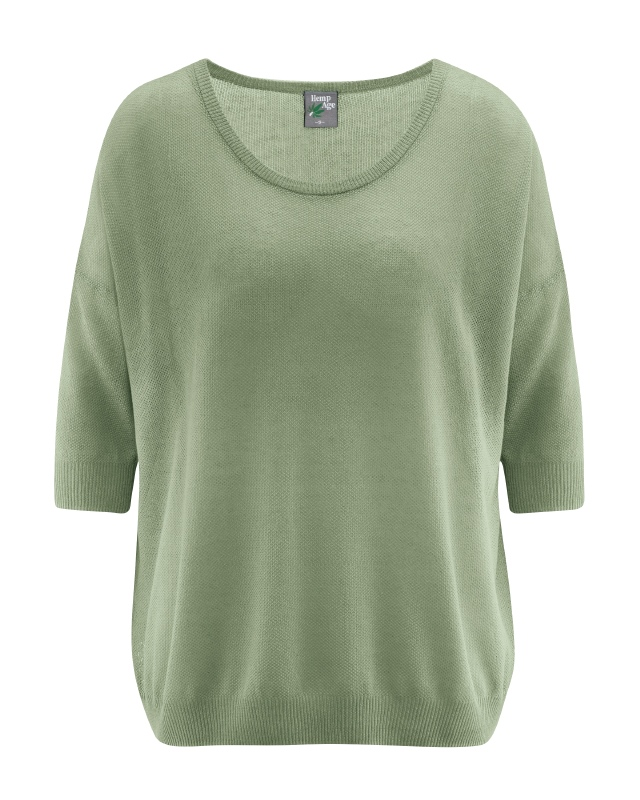 Pullover donna cotone bio e canapa