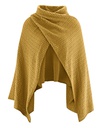 Poncho in maglia di fibre riciclate-Taglia Unica