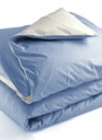 Parure Copripiumino Double Naturale/Cielo - Cotone Biologico Certificato GOTS