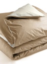 Parure Copripiumino Double Naturale/Nocciola - Cotone Biologico Certificato GOTS