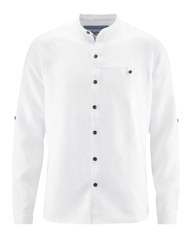 Camicia Casual colletto stand-up