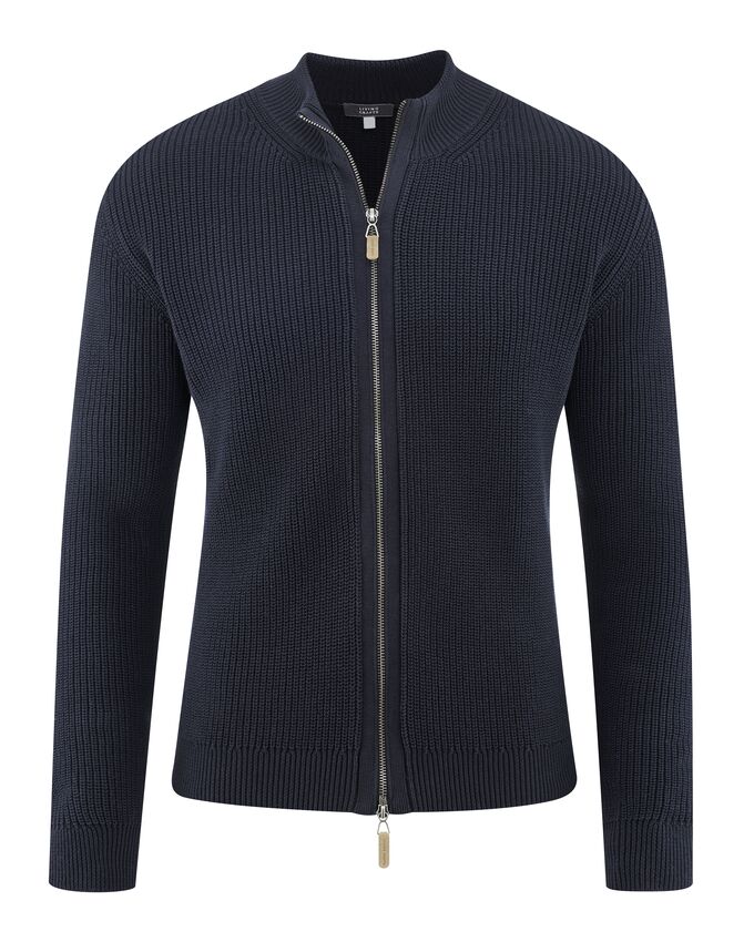 Cardigan con zip lunga bio