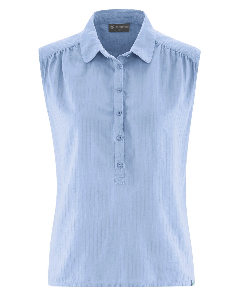 Blusa senza maniche Canapa e cotone bio